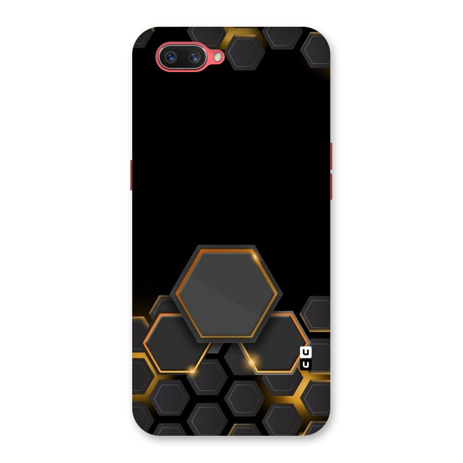 Black Gold Hexa Back Case for Oppo A3s