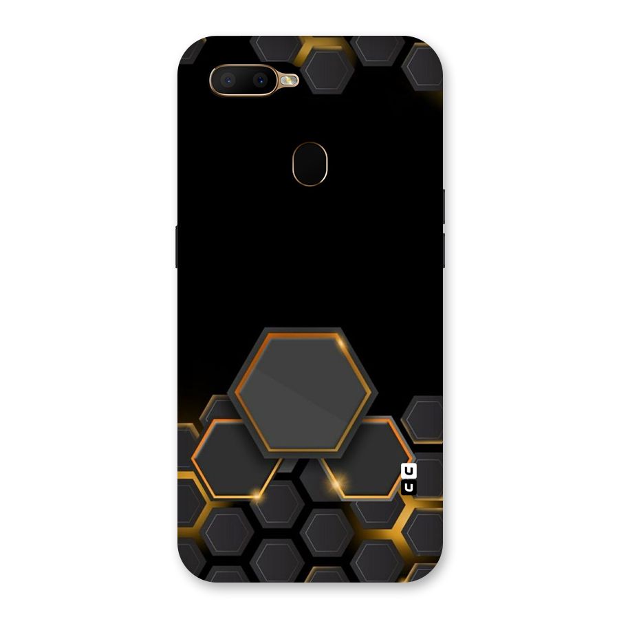 Black Gold Hexa Back Case for Oppo A5s
