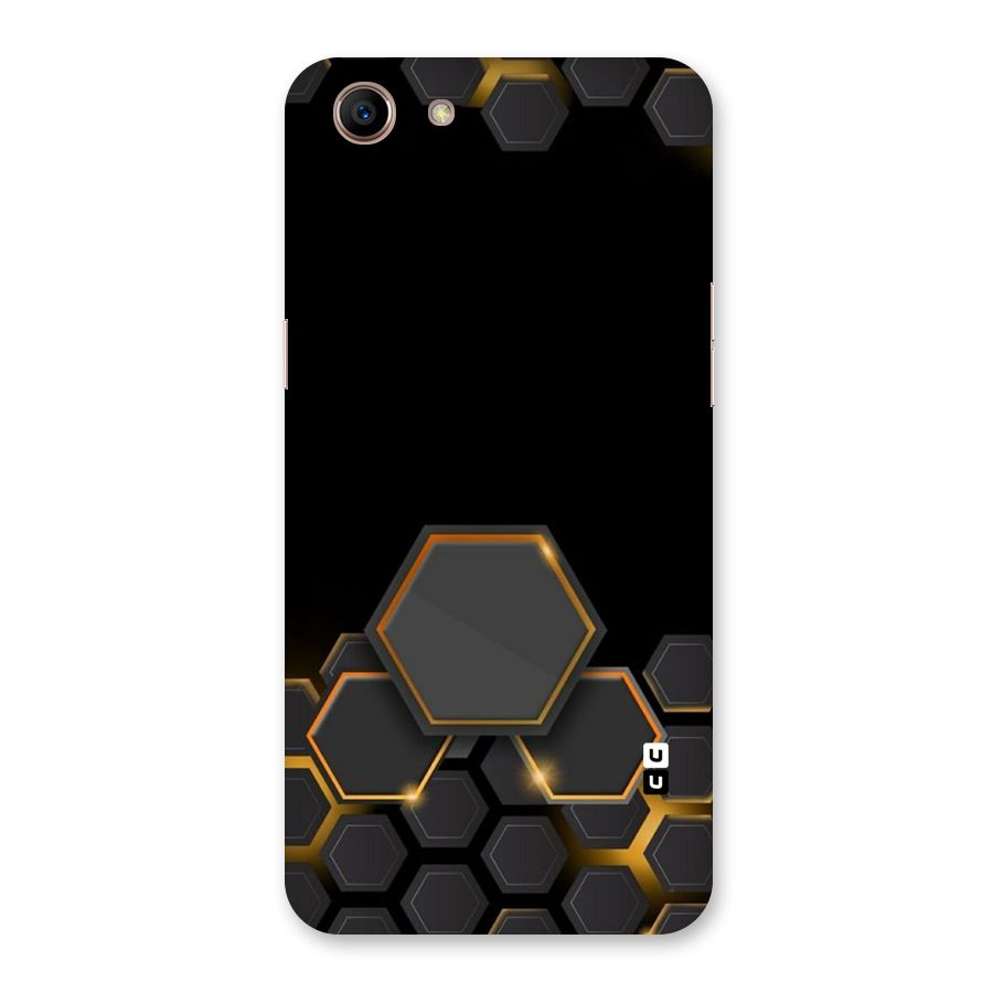 Black Gold Hexa Back Case for Oppo A83 (2018)
