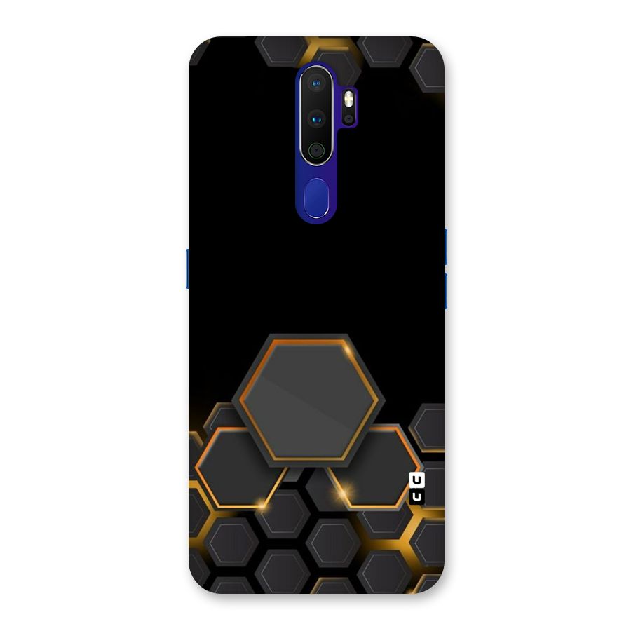Black Gold Hexa Back Case for Oppo A9 (2020)