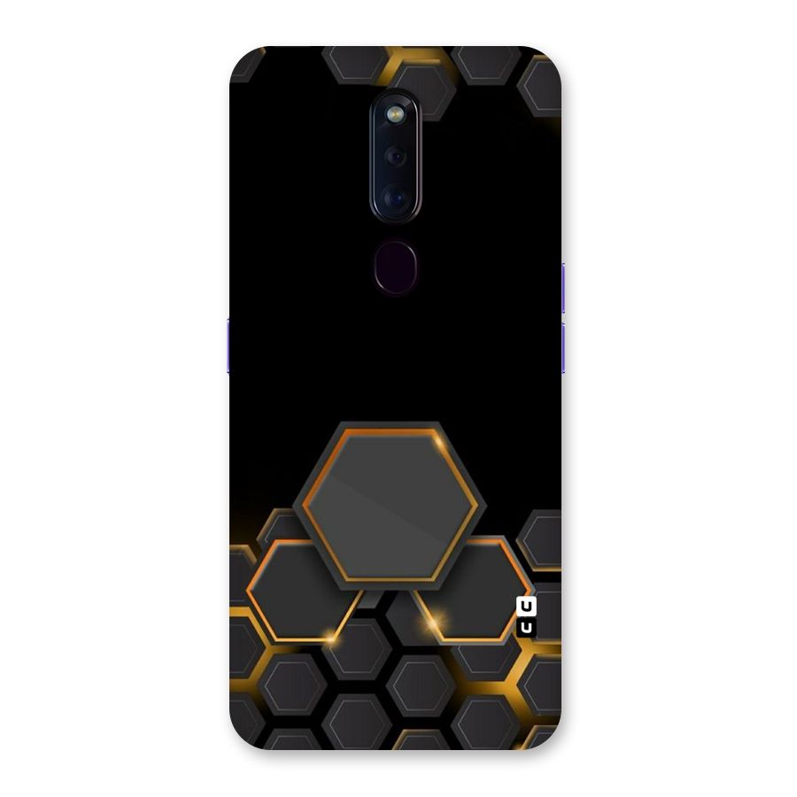 Black Gold Hexa Back Case for Oppo F11 Pro