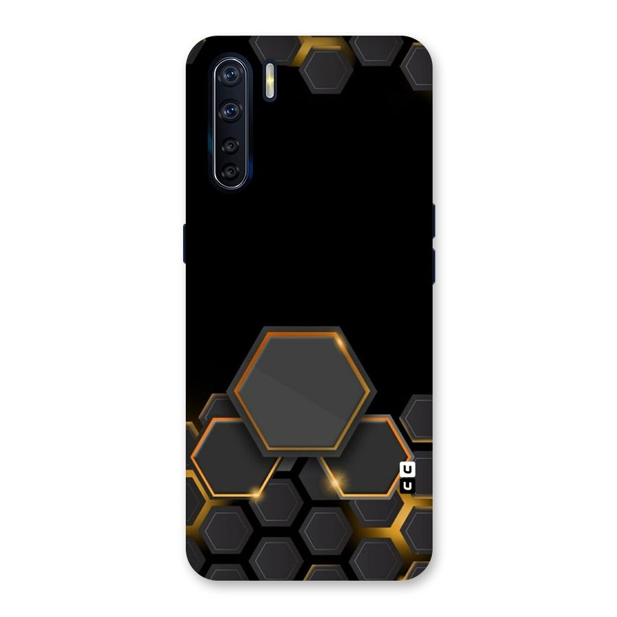 Black Gold Hexa Back Case for Oppo F15