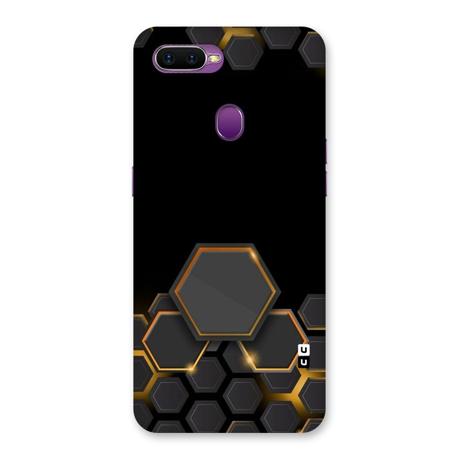 Black Gold Hexa Back Case for Oppo F9
