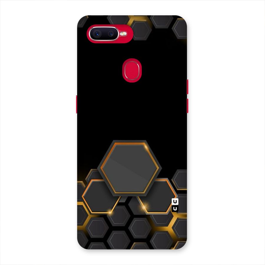 Black Gold Hexa Back Case for Oppo F9 Pro