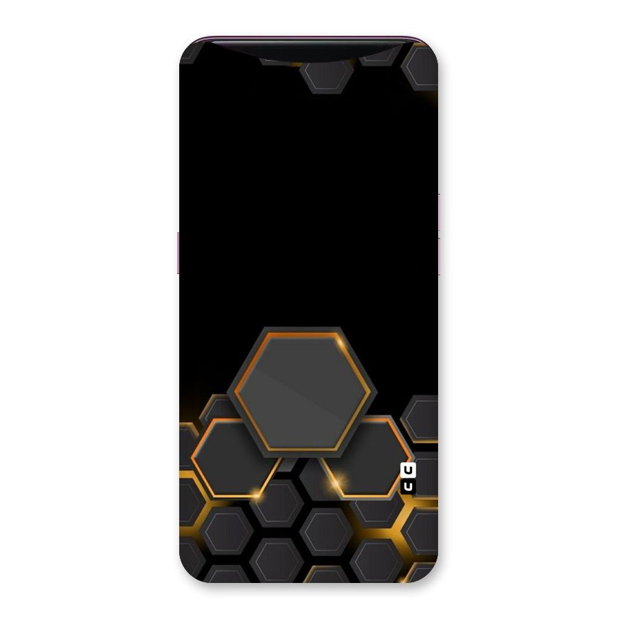 Black Gold Hexa Back Case for Oppo Find X