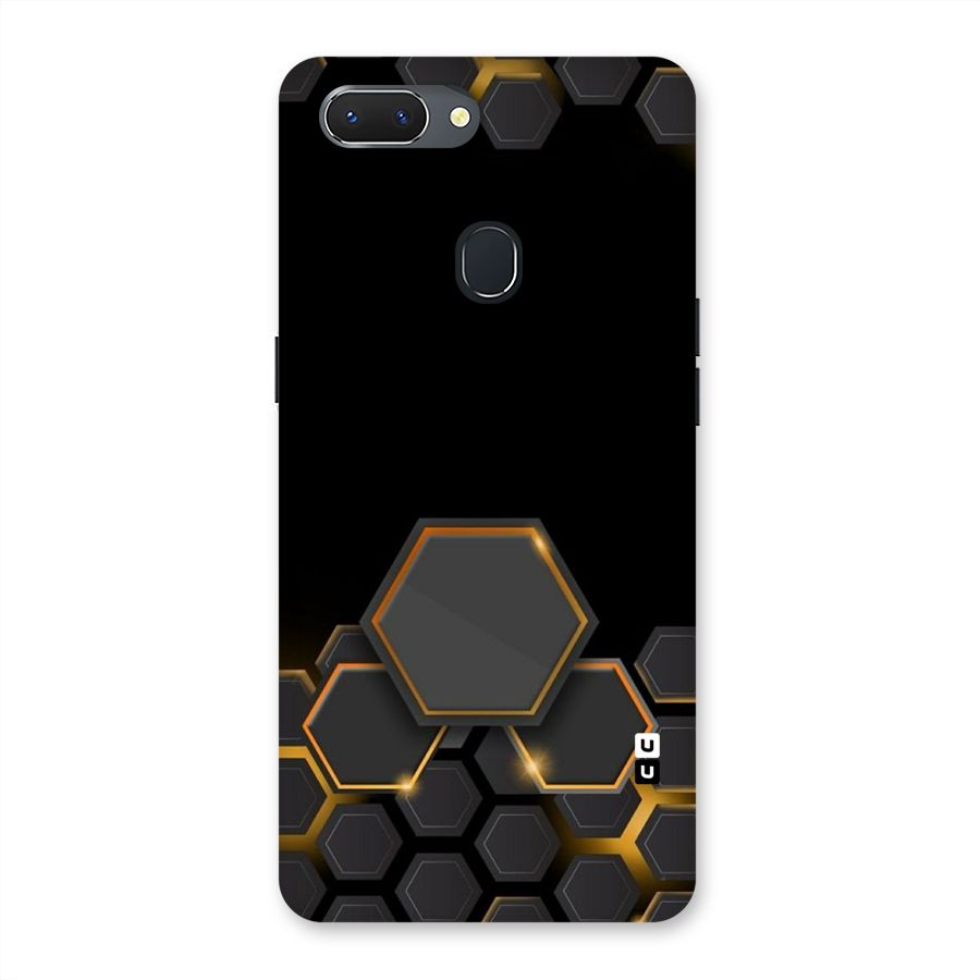 Black Gold Hexa Back Case for Oppo Realme 2