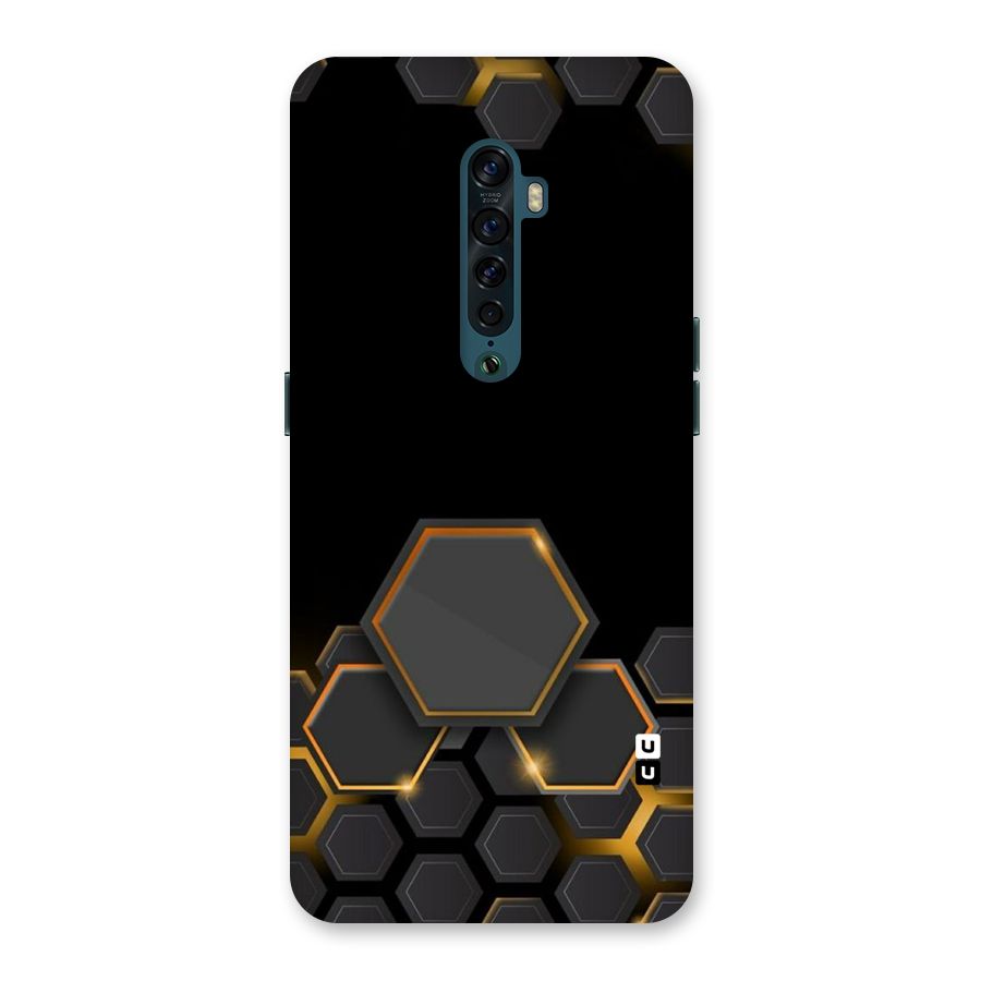Black Gold Hexa Back Case for Oppo Reno2