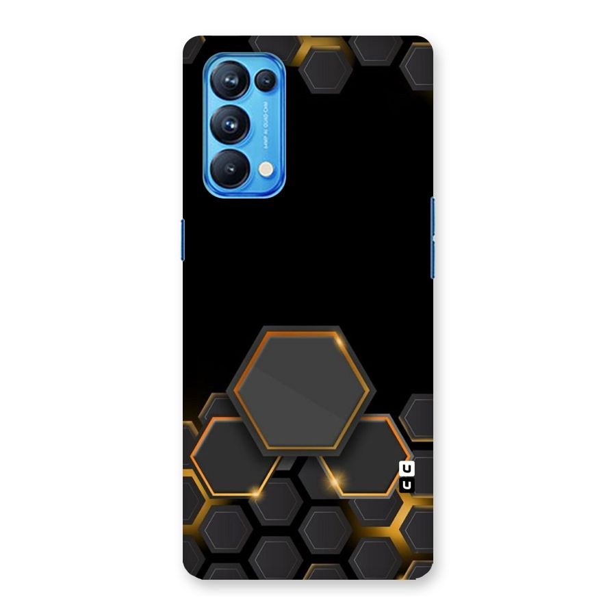 Black Gold Hexa Back Case for Oppo Reno5 Pro 5G