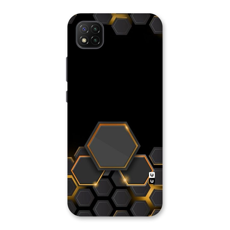 Black Gold Hexa Back Case for Poco C3