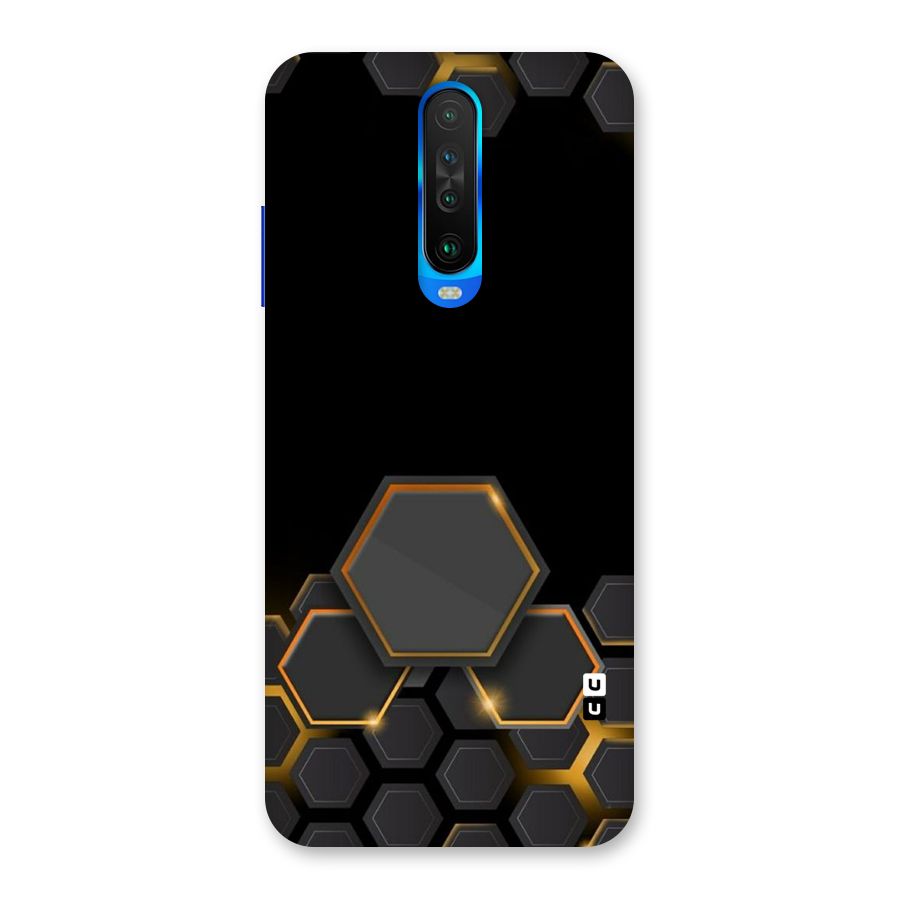 Black Gold Hexa Back Case for Poco X2