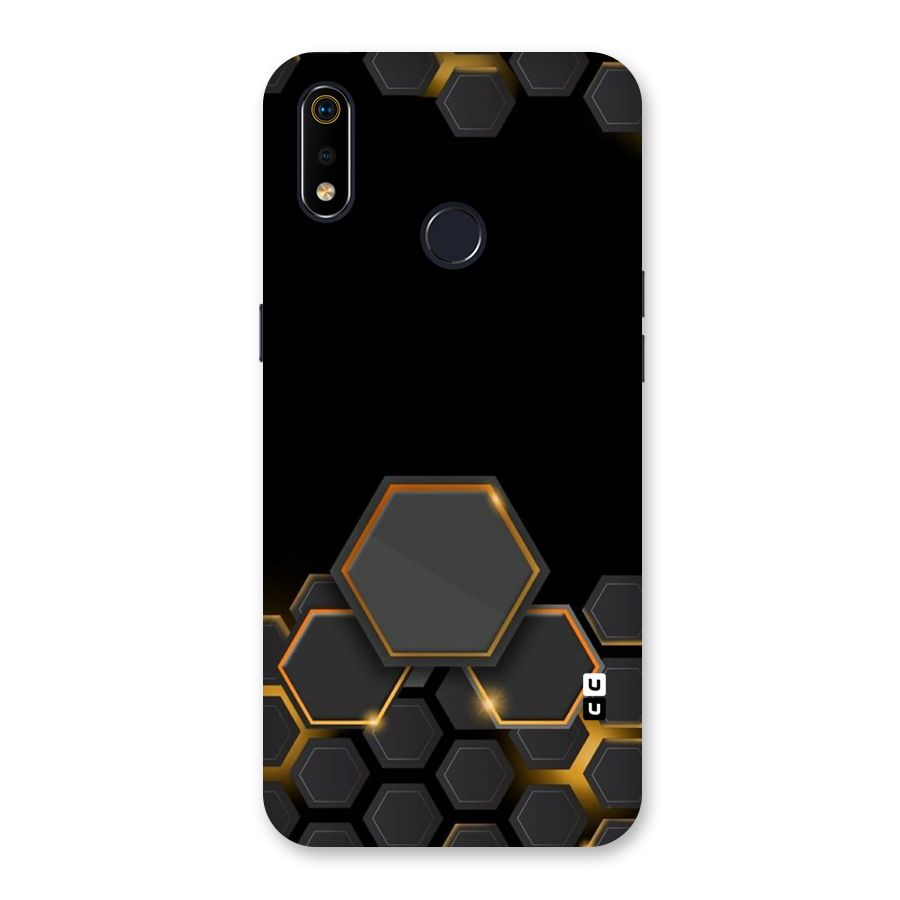 Black Gold Hexa Back Case for Realme 3i