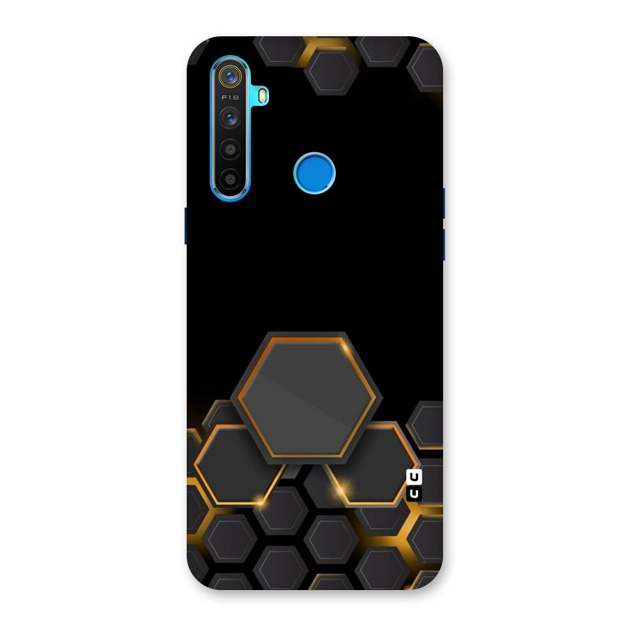 Black Gold Hexa Back Case for Realme 5s