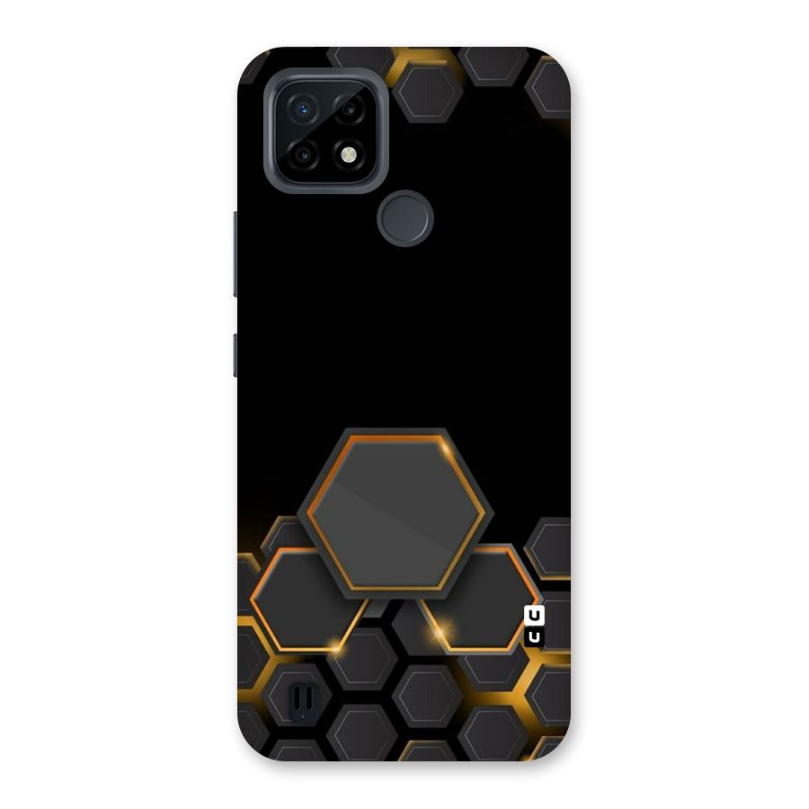 Black Gold Hexa Back Case for Realme C21