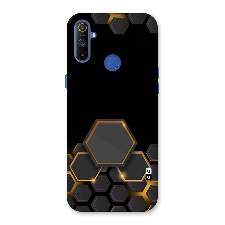 Black Gold Hexa Back Case for Realme Narzo 10A