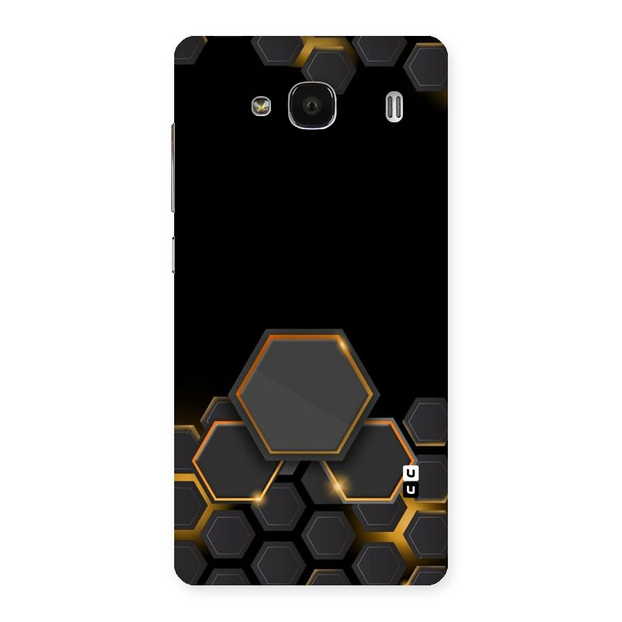 Black Gold Hexa Back Case for Redmi 2s