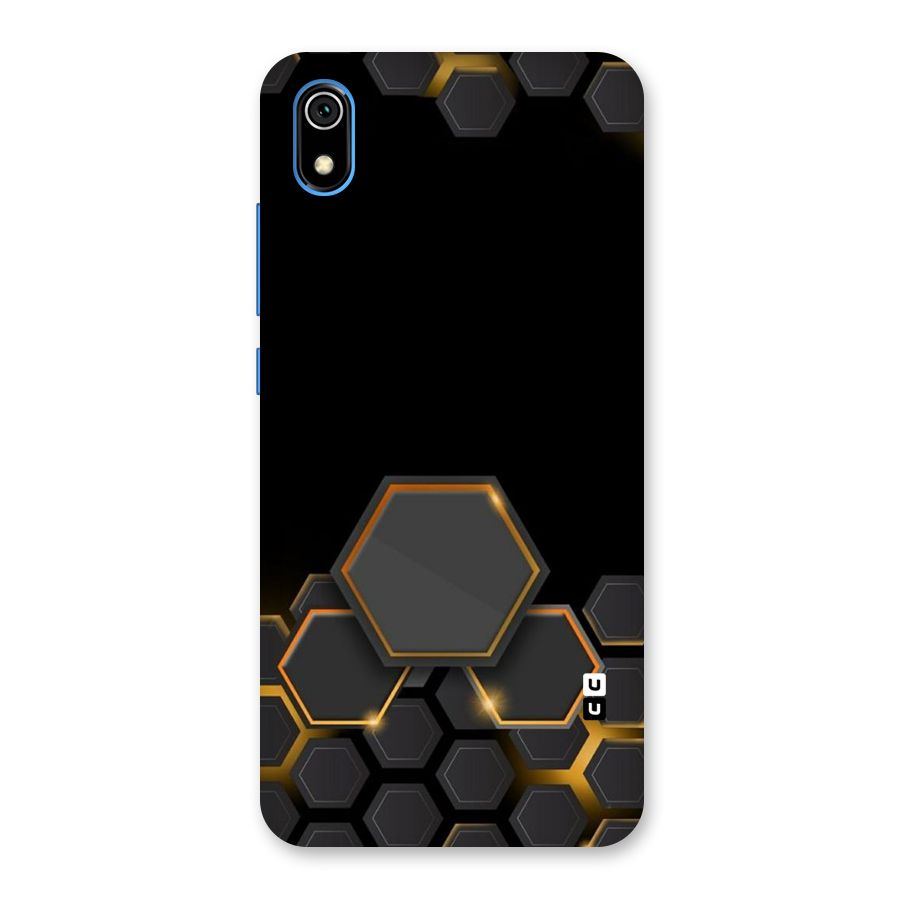 Black Gold Hexa Back Case for Redmi 7A