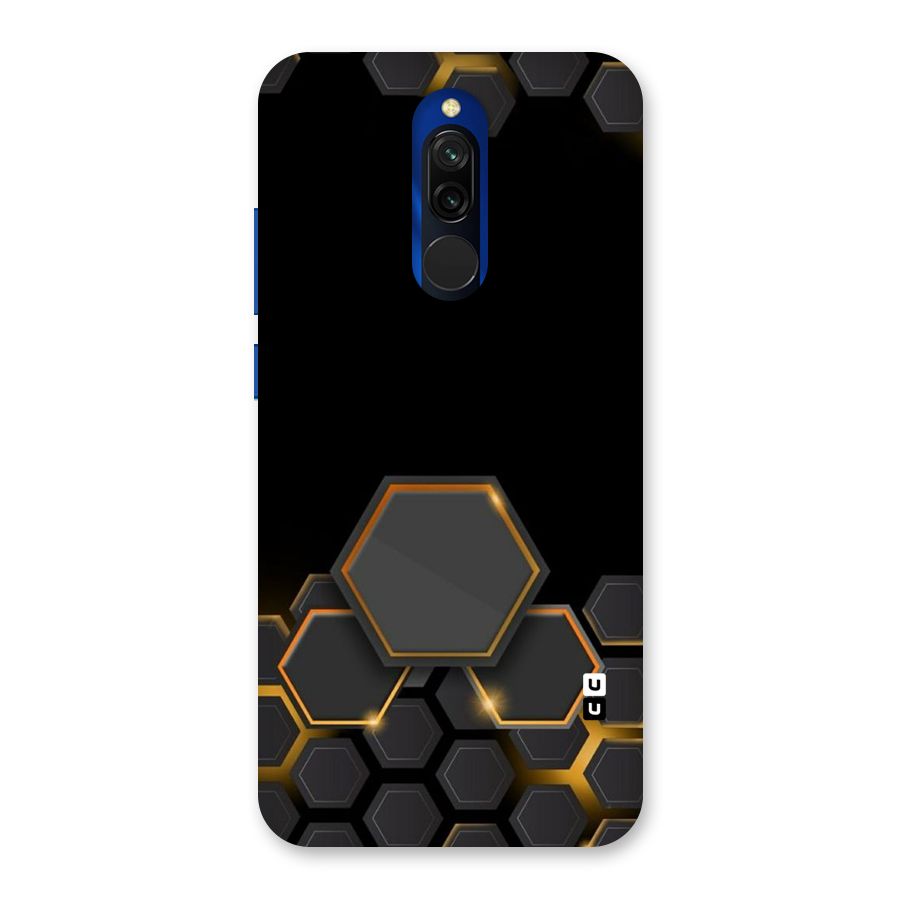 Black Gold Hexa Back Case for Redmi 8
