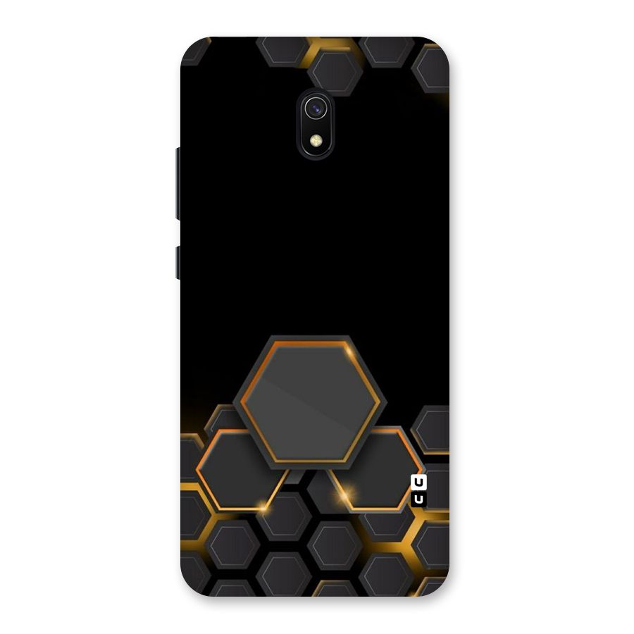 Black Gold Hexa Back Case for Redmi 8A