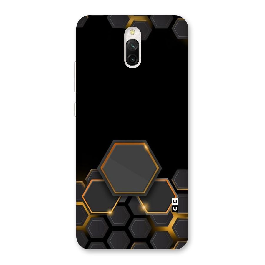 Black Gold Hexa Back Case for Redmi 8A Dual
