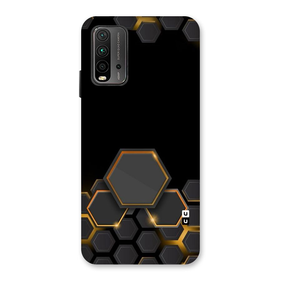Black Gold Hexa Back Case for Redmi 9 Power