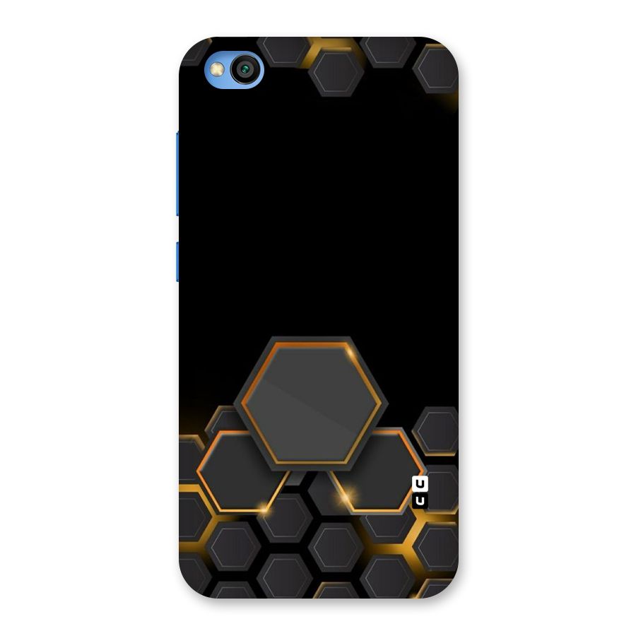 Black Gold Hexa Back Case for Redmi Go