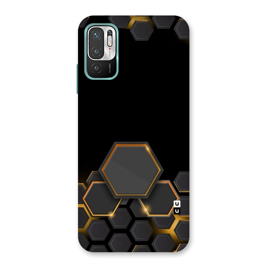 Black Gold Hexa Back Case for Redmi Note 10T 5G