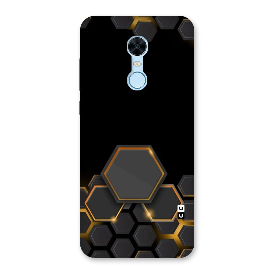 Black Gold Hexa Back Case for Redmi Note 5