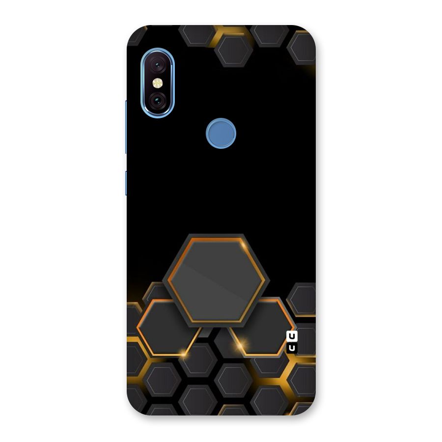 Black Gold Hexa Back Case for Redmi Note 6 Pro