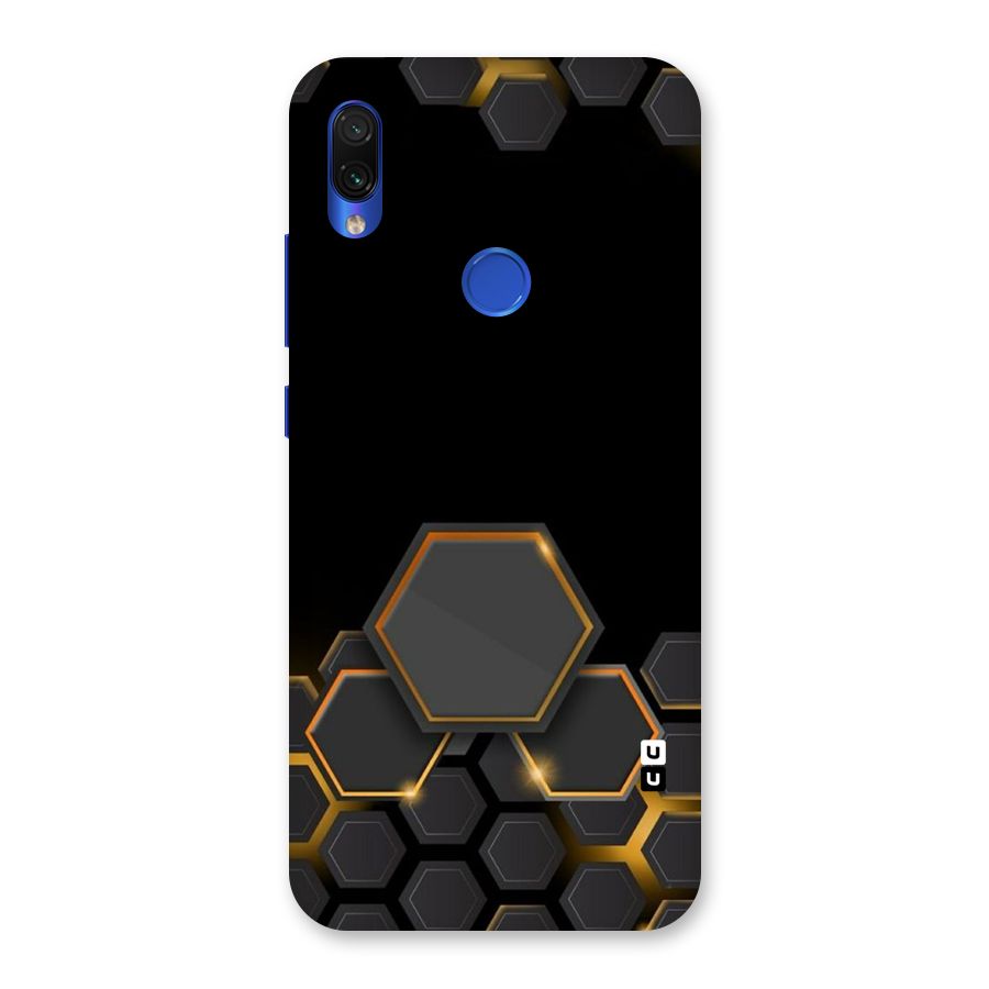 Black Gold Hexa Back Case for Redmi Note 7S