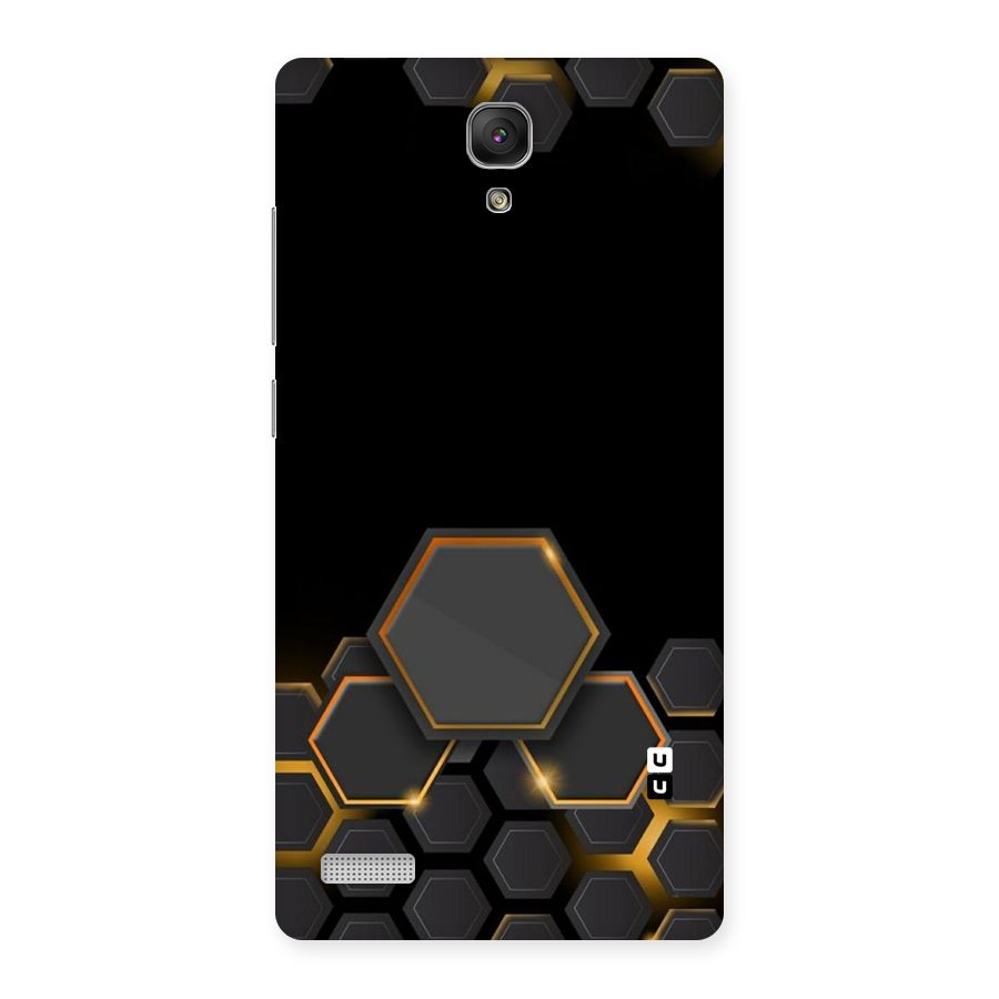Black Gold Hexa Back Case for Redmi Note Prime
