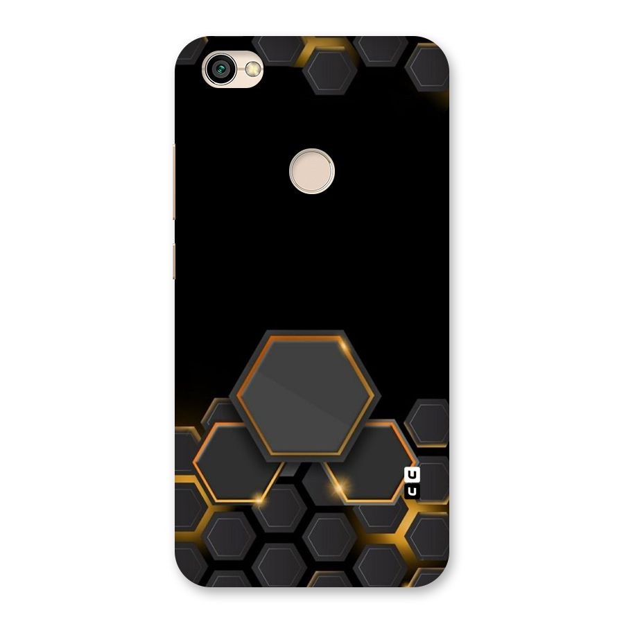 Black Gold Hexa Back Case for Redmi Y1 2017