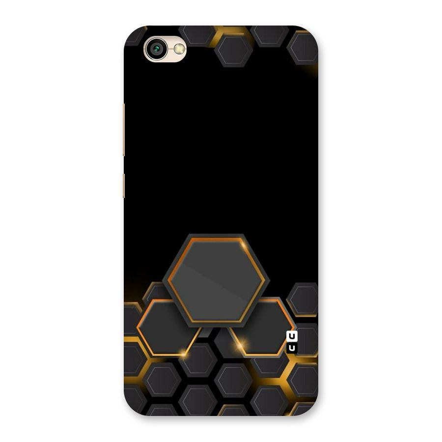 Black Gold Hexa Back Case for Redmi Y1 Lite