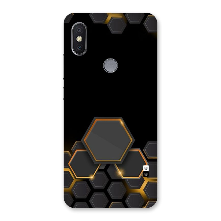 Black Gold Hexa Back Case for Redmi Y2