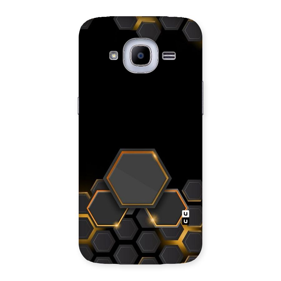 Black Gold Hexa Back Case for Samsung Galaxy J2 2016
