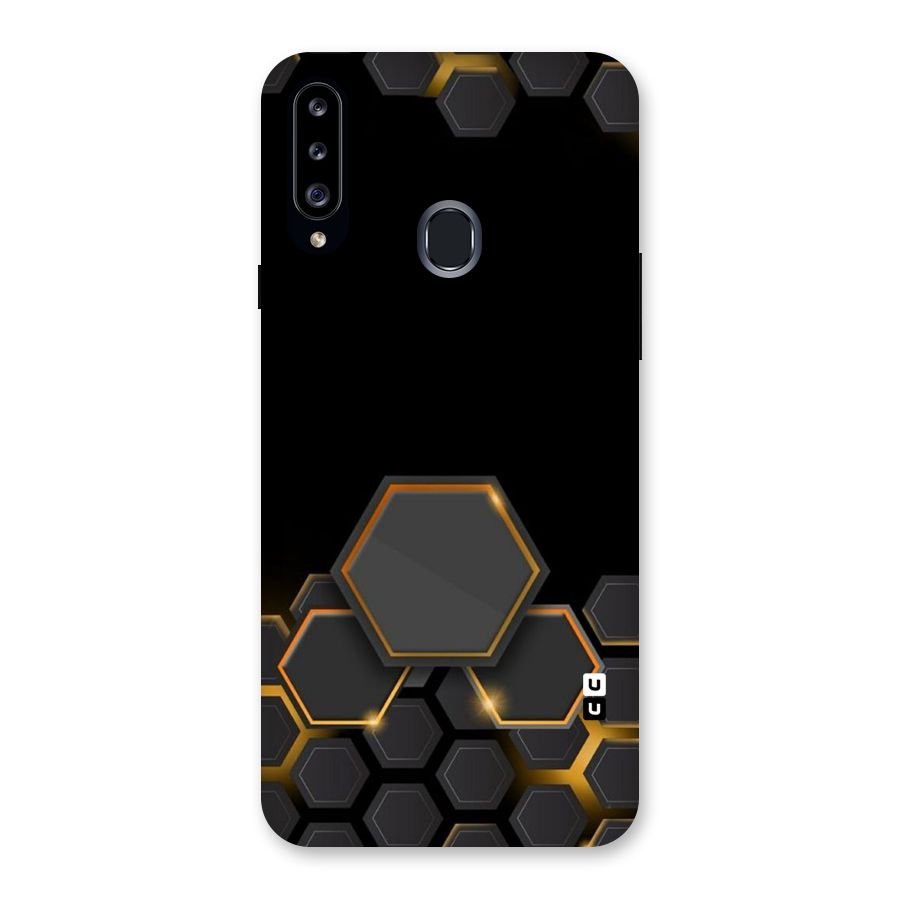 Black Gold Hexa Back Case for Samsung Galaxy A20s