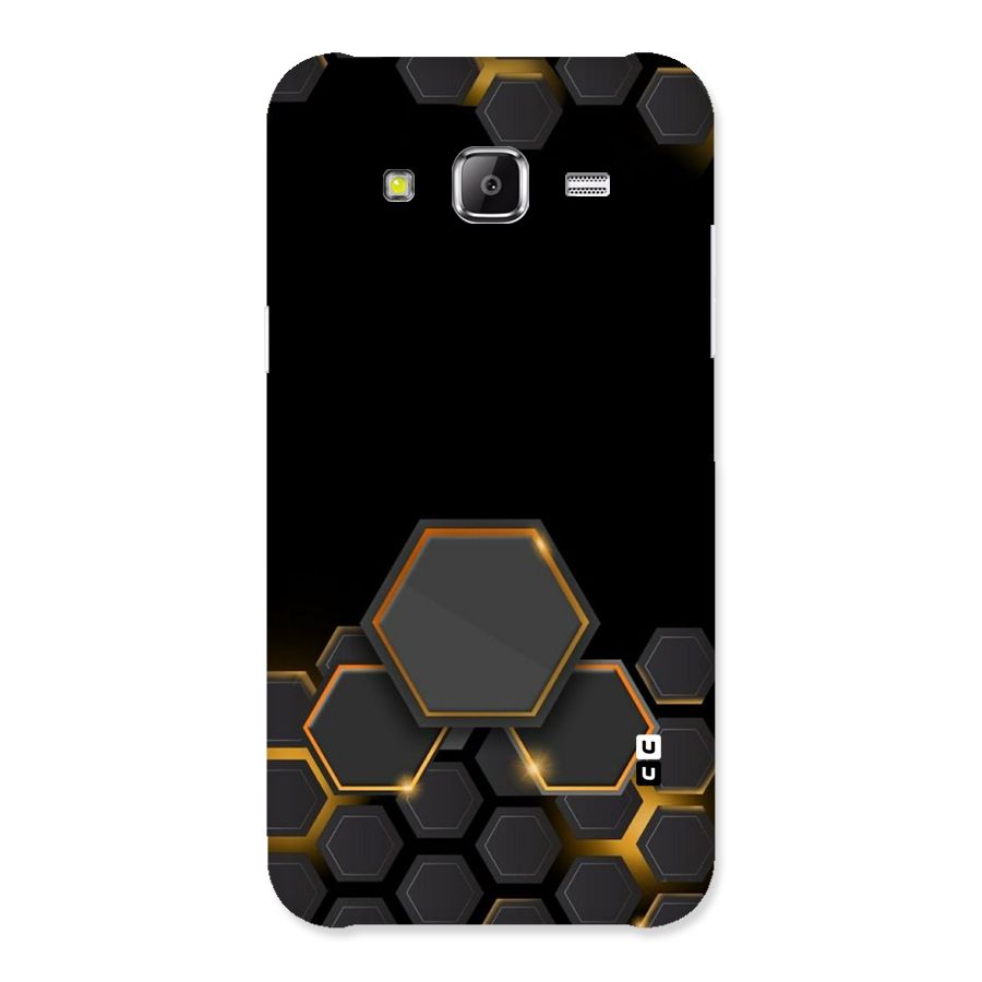 Black Gold Hexa Back Case for Samsung Galaxy J2 Prime
