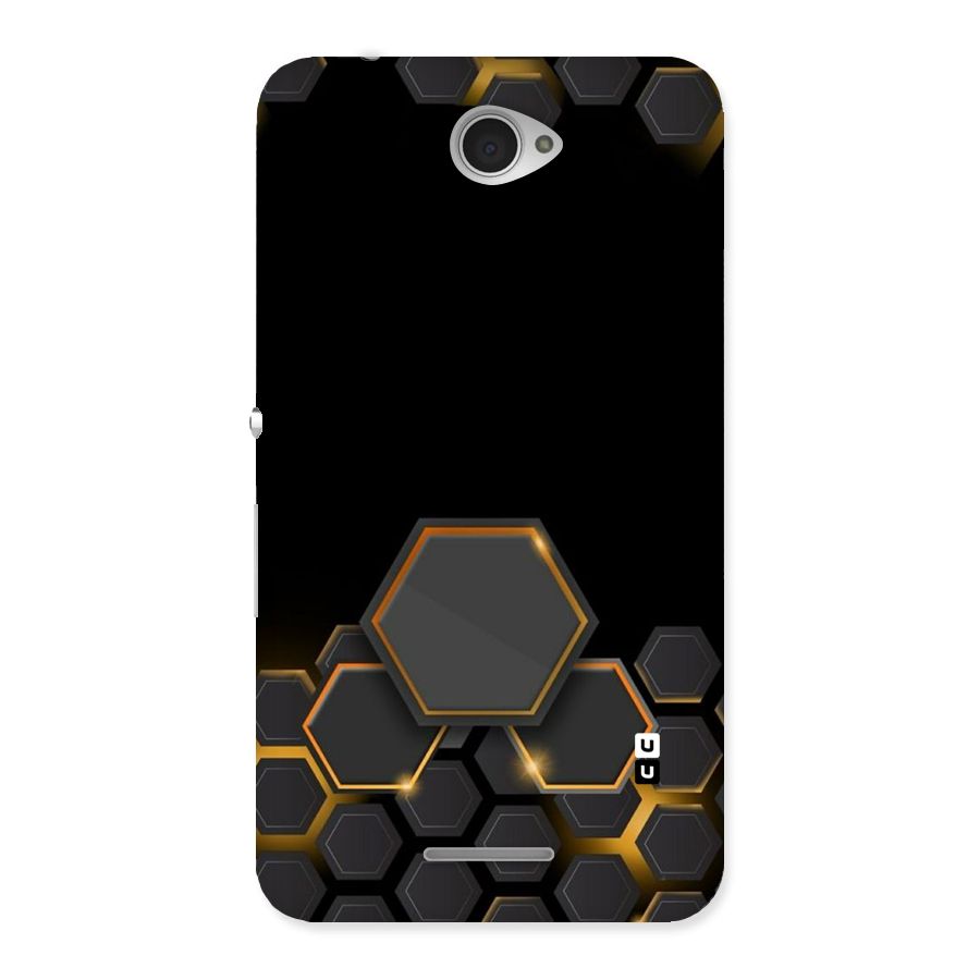 Black Gold Hexa Back Case for Sony Xperia E4