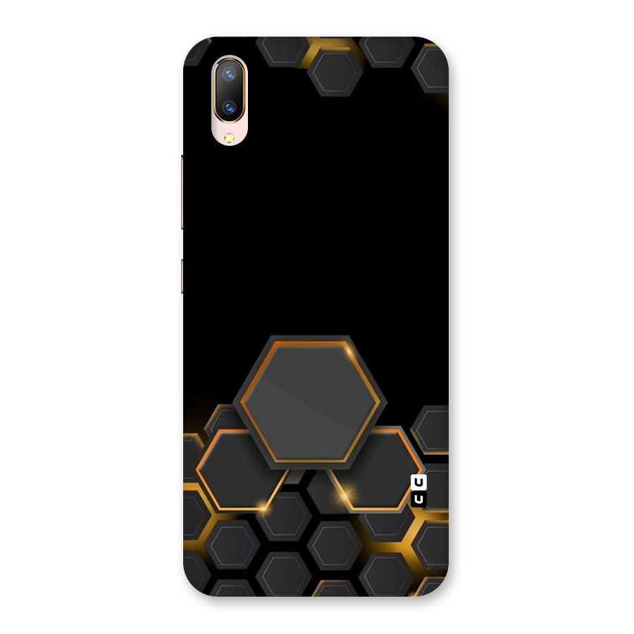 Black Gold Hexa Back Case for Vivo V11 Pro