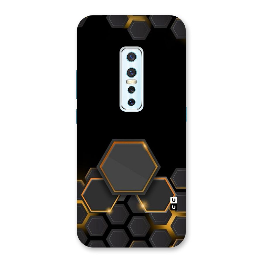 Black Gold Hexa Back Case for Vivo V17 Pro