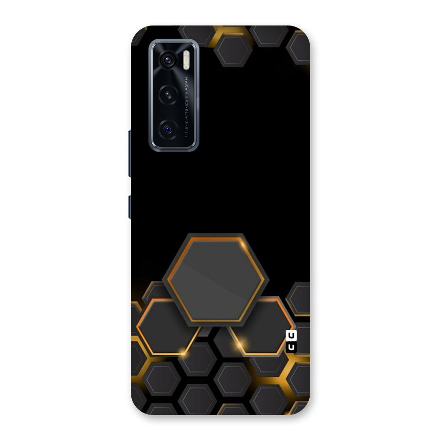 Black Gold Hexa Back Case for Vivo V20 SE