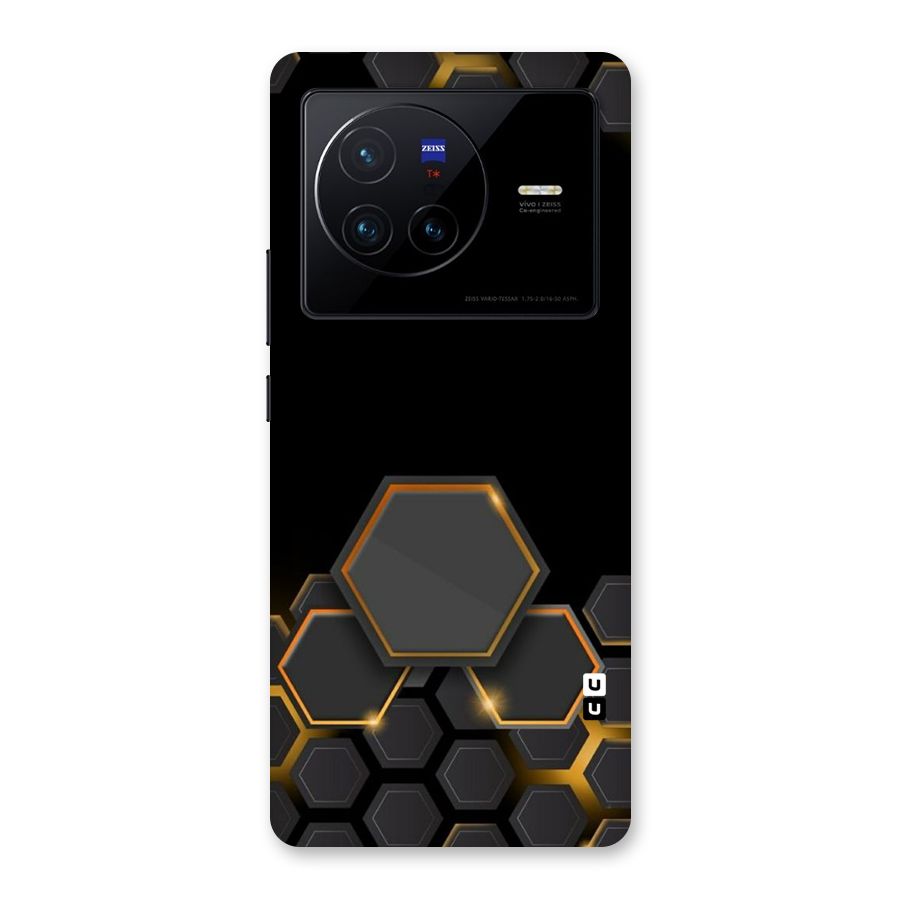 Black Gold Hexa Back Case for Vivo X80