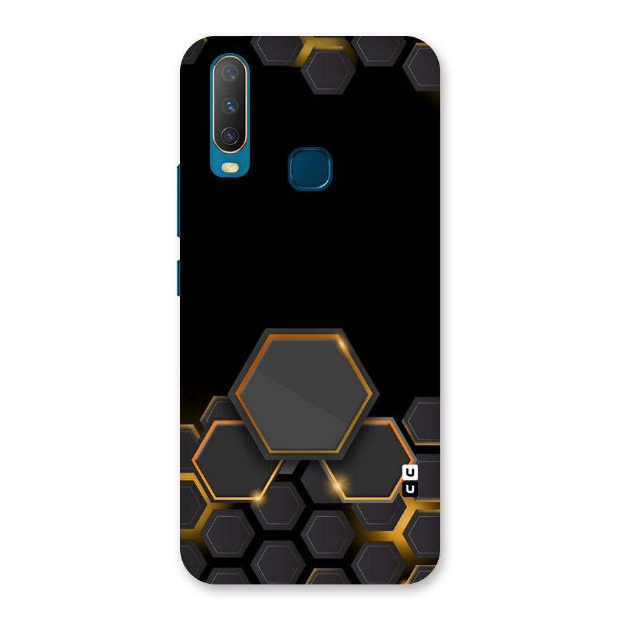 Black Gold Hexa Back Case for Vivo Y17