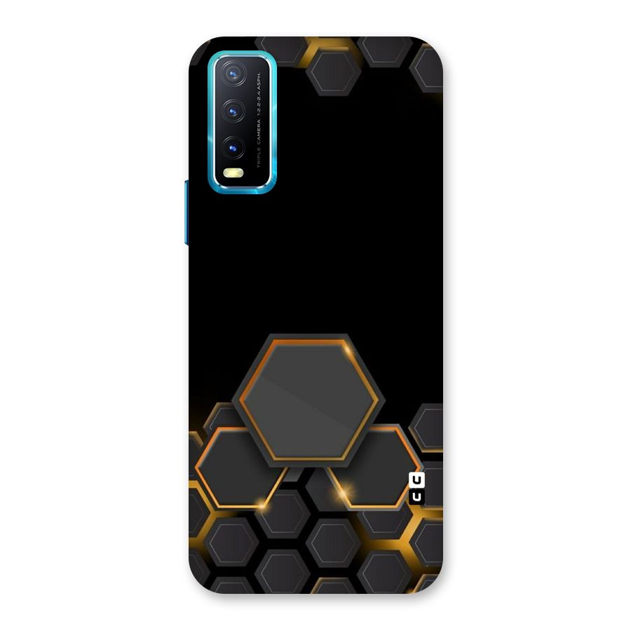 Black Gold Hexa Back Case for Vivo Y20
