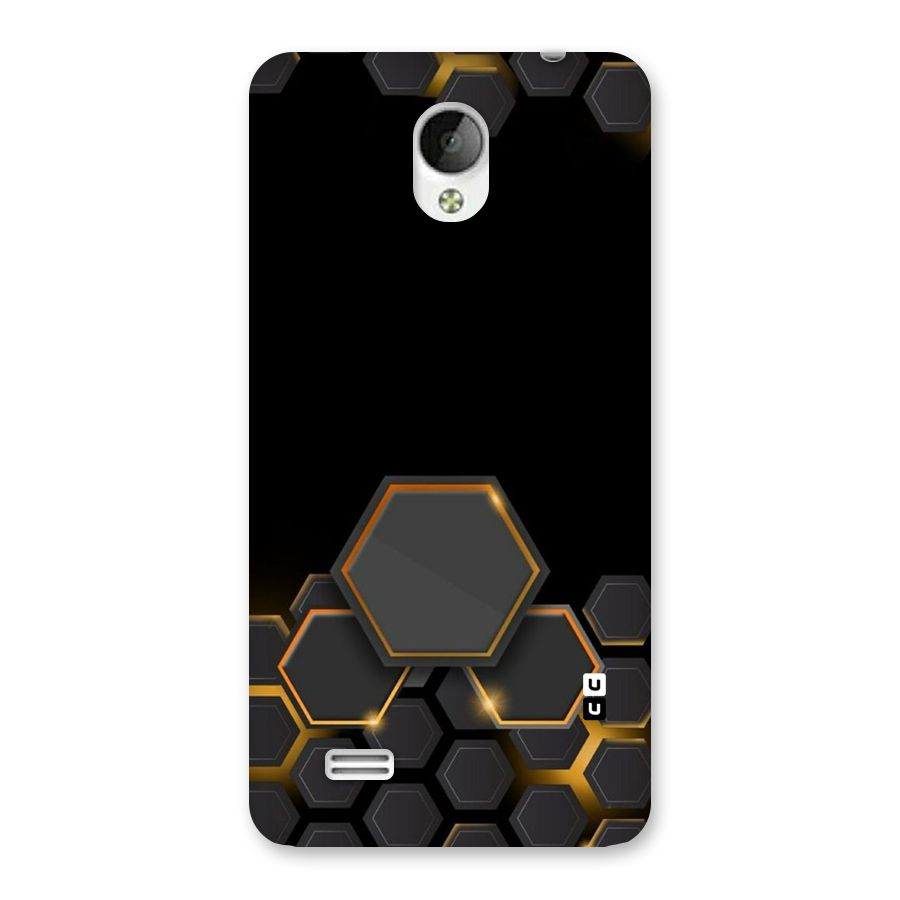 Black Gold Hexa Back Case for Vivo Y21
