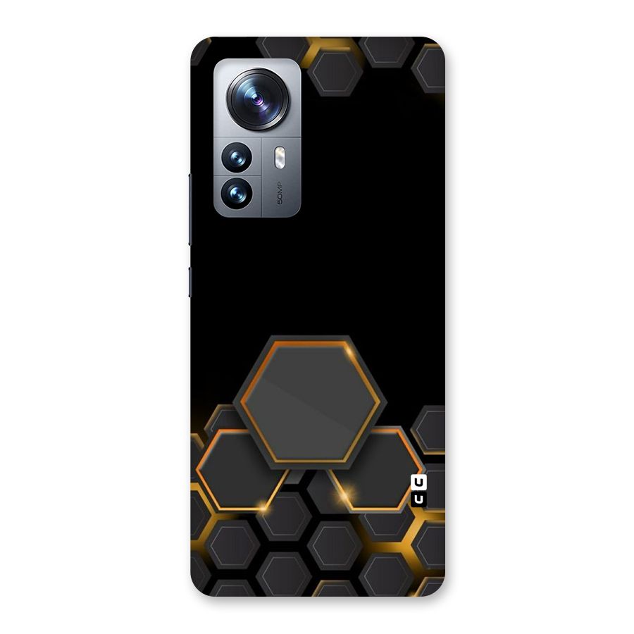 Black Gold Hexa Back Case for Xiaomi 12 Pro