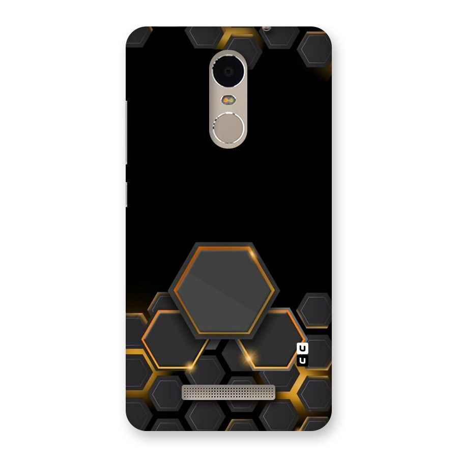 Black Gold Hexa Back Case for Xiaomi Redmi Note 3