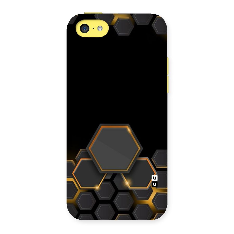 Black Gold Hexa Back Case for iPhone 5C