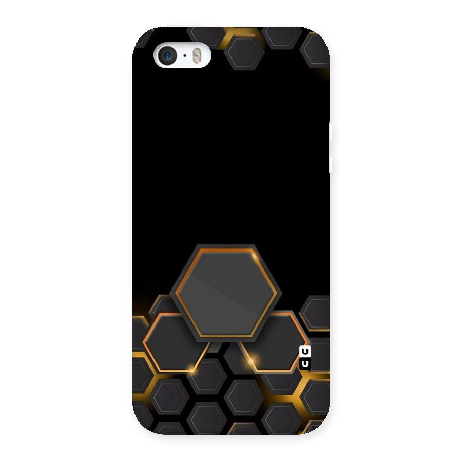 Black Gold Hexa Back Case for iPhone SE