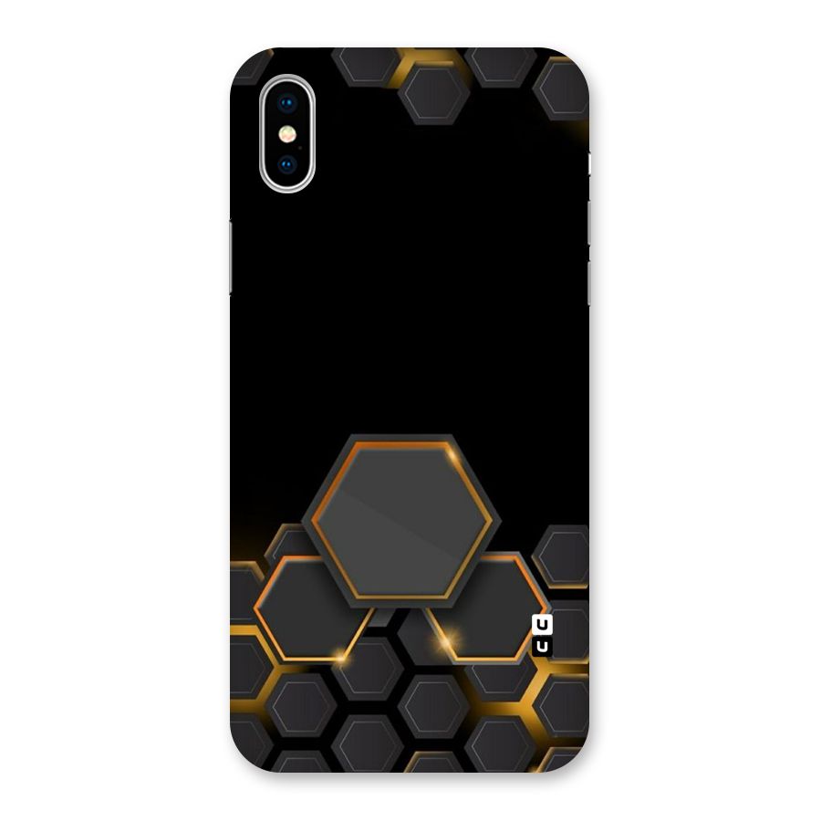 Black Gold Hexa Back Case for iPhone XS
