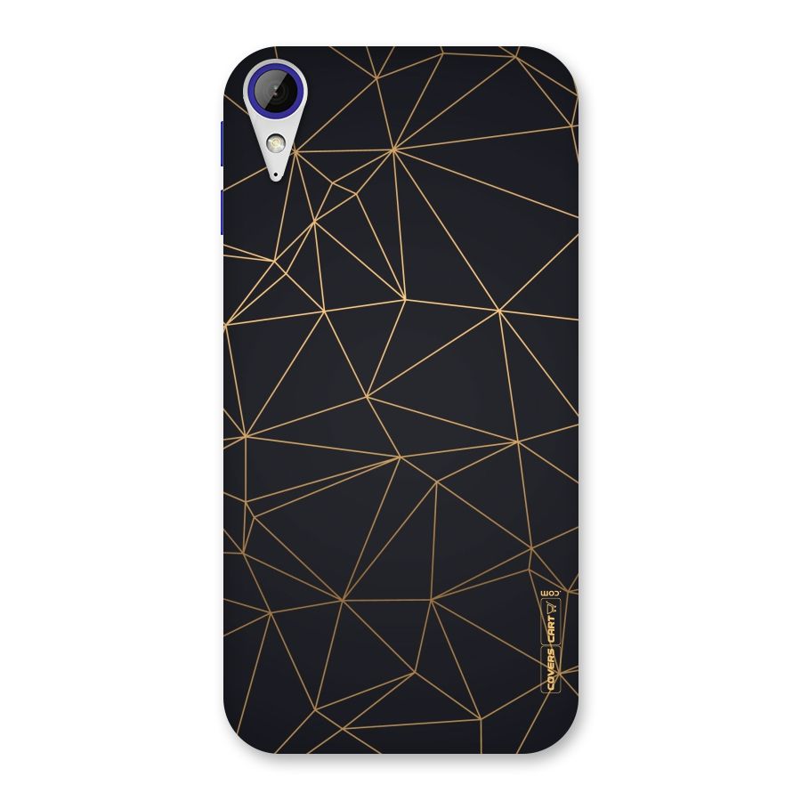 Black Golden Lines Back Case for Desire 830